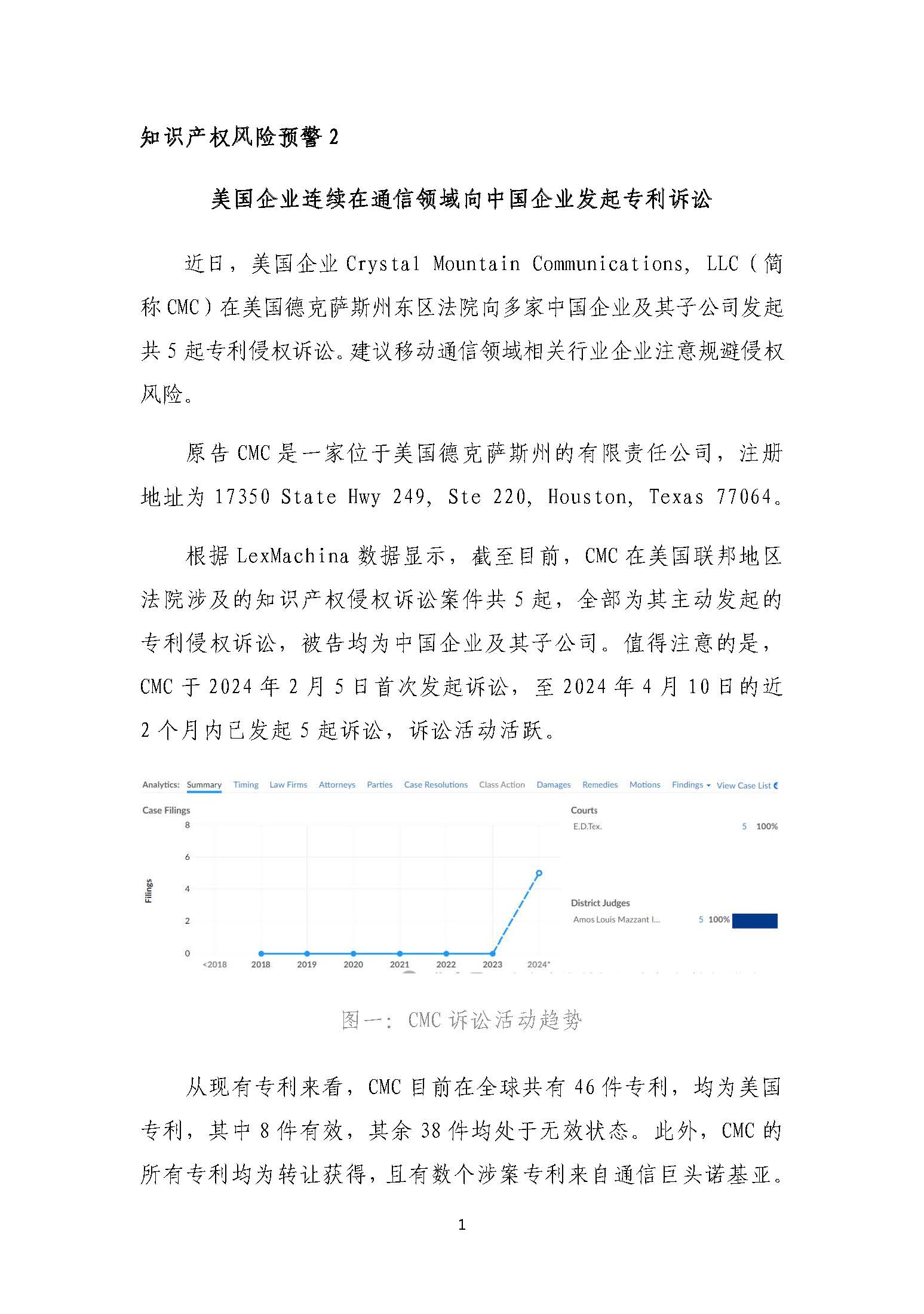 知识产权风险预警2：美国企业连续在通信领域向中国企业发起专利诉讼_页面_1.jpg